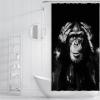 African Wildlife Gorilla Shower Curtain, Funny Monkey Bathroom Decor Set with Hooks, Waterproof, 150 x 180 cm view 3