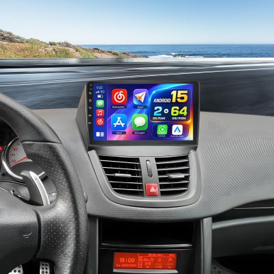 Hikity 2+64G 9-Inch Android Car Stereo for Peugeot 207 2006–2015