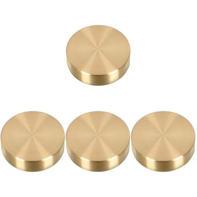 BESPORTBLE 4-Piece Round Brass Chinese Calligraphy Paperweights