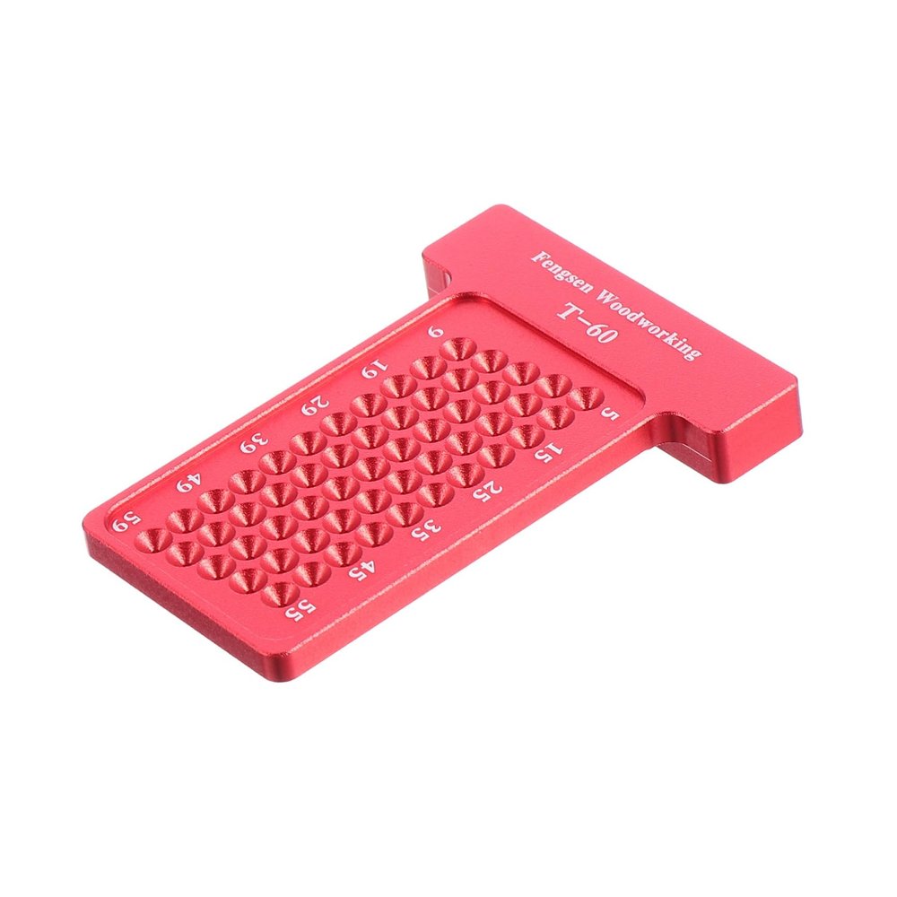 Housoutil 3-Piece Mechanical Ruler Combination Square Carpentry Scriber Positioning Tool for Woodworking, Alloy Steel, Red