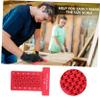 Housoutil 3-Piece Mechanical Ruler Combination Square Carpentry Scriber Positioning Tool for Woodworking, Alloy Steel, Red view 3