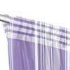 Mexpekil Sheer Curtains, Geometric Purple, Lavender, White Plaid, Semi-Transparent, 140 cm Wide, 2 Panels view 3