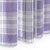 Mexpekil Sheer Curtains, Geometric Purple, Lavender, White Plaid, Semi-Transparent, 140 cm Wide, 2 Panels view 4