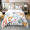 100% Cotton Kawaii Tiger Duvet Cover Set, Cute Jungle Safari Animals, Pink Hearts, 220 x 240 cm view 1