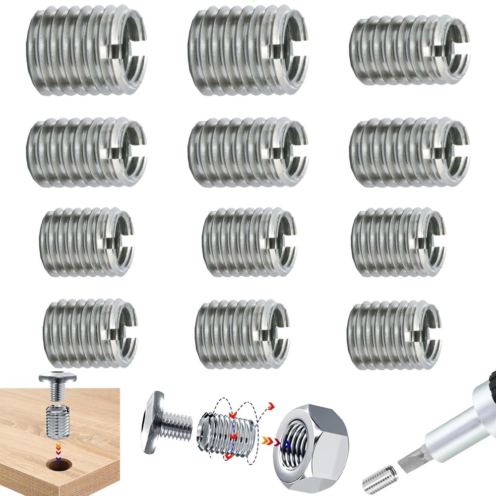 12-Piece Metric Threaded Insert Set, 303 Stainless Steel