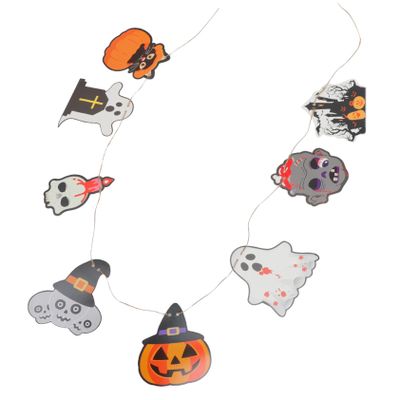 Cabilock Halloween Hanging Banner, Paper Garland for Party Decor