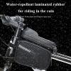 POIBNZ Bicycle Frame Bag for Giant Defy 4, Waterproof Lightweight Bike Bag with TPU Touchscreen, Black view 3