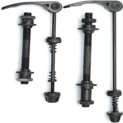 NMJHEVX Bicycle Quick-Release Axle Set, Front/Rear Hub Axles, Road Bike, Mountain Bike, BMX, Black (Front)