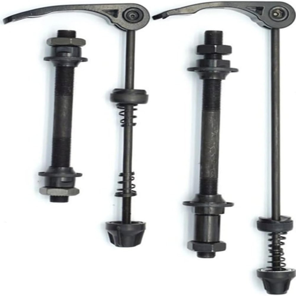 NMJHEVX Bicycle Quick-Release Axle Set, Front/Rear Hub Axles, Road Bike, Mountain Bike, BMX, Black (Front)