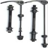 NMJHEVX Bicycle Quick-Release Axle Set, Front/Rear Hub Axles, Road Bike, Mountain Bike, BMX, Black (Front) view 1