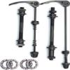 NMJHEVX Bicycle Quick-Release Axle Set, Front/Rear Hub Axles, Road Bike, Mountain Bike, BMX, Black (Front) view 3