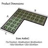 Hixingo Non-Slip L-Shaped Washable Diatomaceous Earth Kitchen Runner, Coffee, 80 x 80 x 45 cm view 2