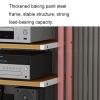 ASumPio 5-Tier Mobile AV Media Stand with Wooden Shelves, Corner Shelf and Audio Tower view 4