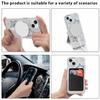 Phoona iPhone 15 Plus Case with Lanyard, MagSafe Compatible, Ash White Stars view 4