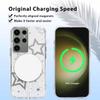 Phoona Phone Lanyard Case for Samsung Galaxy S23 Ultra 5G, MagSafe-Compatible, Transparent, Ash White Stars 02 view 3