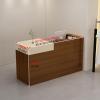 HOLGVE Reception Desk with Lockable Drawer, White, Right, 35.4 in x 90 cm view 2