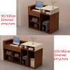 HOLGVE Reception Desk with Lockable Drawer, White, Right, 35.4 in x 90 cm view 3