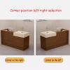 HOLGVE Reception Desk with Lockable Drawer, White, Right, 35.4 in x 90 cm view 4