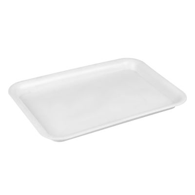 Rectangular Plant Pot Saucer, Durable Plastic, Indoor & Outdoor, White, 30 x 21 cm