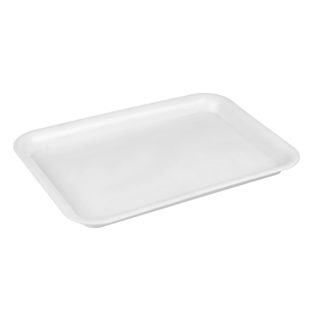 Rectangular Plant Pot Saucer, Durable Plastic, Indoor & Outdoor, White, 30 x 21 cm