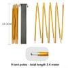 Lightweight Aluminum Alloy Replacement Tent Pole, 3.4 m view 2