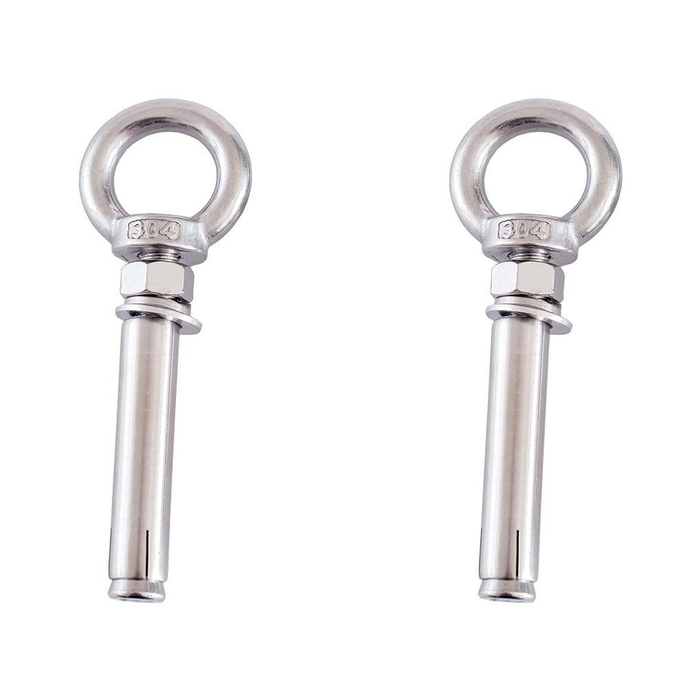 KLNCXC 2-Pack M10 Stainless Steel Expansion Eye Bolts, 304, 160–300 mm