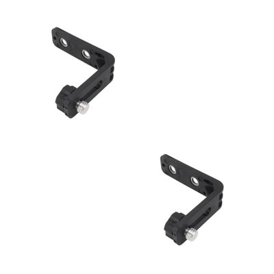 DOITOOL 2-Piece Magnetic Wall Brackets for Spirit Levels, L-Shaped, Black