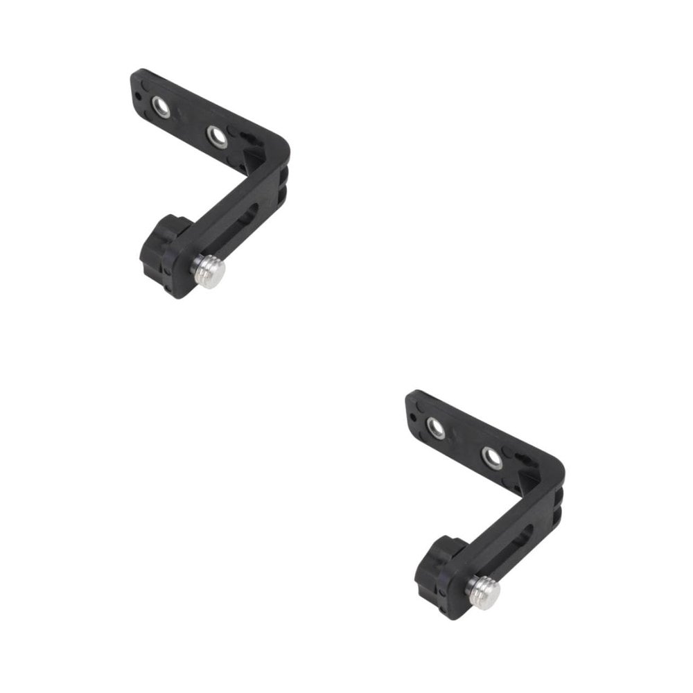 DOITOOL 2-Piece Magnetic Wall Brackets for Spirit Levels, L-Shaped, Black
