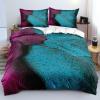 Ypthriline 3-Piece Microfiber Bedding Set, 135 x 200 cm, Water Droplet 3D Flower Petal Design view 1