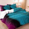 Ypthriline 3-Piece Microfiber Bedding Set, 135 x 200 cm, Water Droplet 3D Flower Petal Design view 2