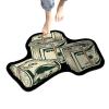 Area Rug with $100 Bill Pattern, Soft Crystal Velvet view 1