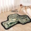 Area Rug with $100 Bill Pattern, Soft Crystal Velvet view 3