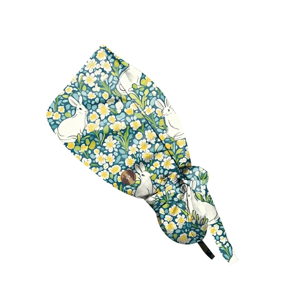 Easter Heart-Shaped Surgical Bouffant Cap for Women