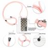 Phoona Phone Necklace Case for Samsung Galaxy S23+ 5G, 6.6", Transparent PC Case with Pink Bow Pattern and Strap view 2