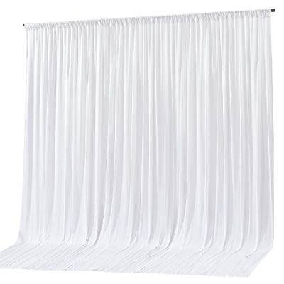 3 x 3 m White Backdrop Curtain for Parties, Wrinkle-Free Polyester Photography Backdrop, Wedding Background, Fabric Curtains for Party Decorations