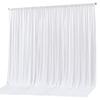 3 x 3 m White Backdrop Curtain for Parties, Wrinkle-Free Polyester Photography Backdrop, Wedding Background, Fabric Curtains for Party Decorations view 1