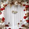 3 x 3 m White Backdrop Curtain for Parties, Wrinkle-Free Polyester Photography Backdrop, Wedding Background, Fabric Curtains for Party Decorations view 2