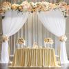 3 x 3 m White Backdrop Curtain for Parties, Wrinkle-Free Polyester Photography Backdrop, Wedding Background, Fabric Curtains for Party Decorations view 3