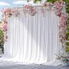 3 x 3 m White Backdrop Curtain for Parties, Wrinkle-Free Polyester Photography Backdrop, Wedding Background, Fabric Curtains for Party Decorations view 4
