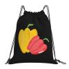 Green and Red Peppers Soccer Drawstring Bag view 1