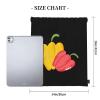 Green and Red Peppers Soccer Drawstring Bag view 4