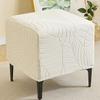 RTSFKFS Square Ottoman Cover, 13–18 in/33–46 cm, Stretch Footstool Protector, Beige, 18 x 18 in view 1