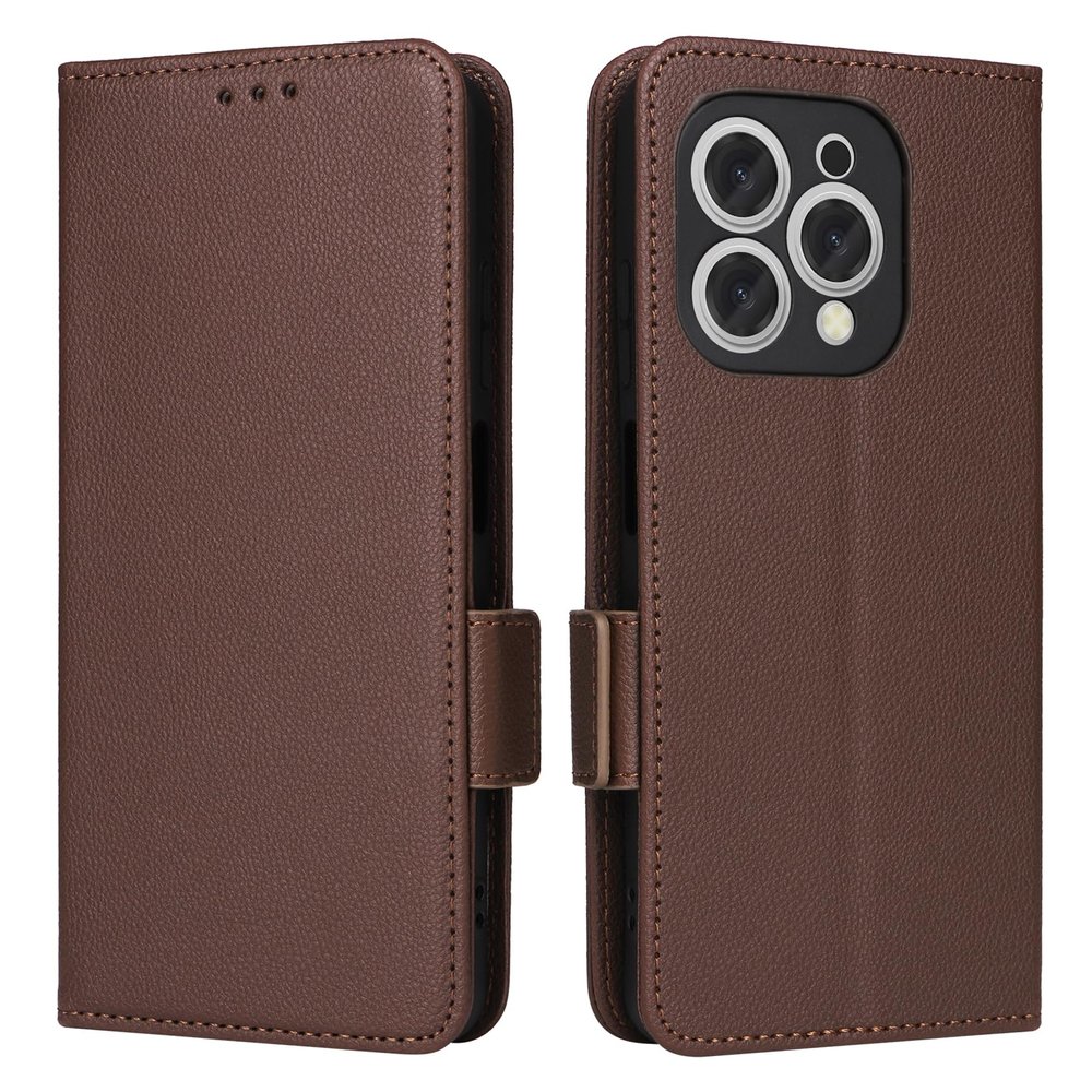 XFDSFDL Flip Cover for Doogee N55 Plus (6.56-inch), PU Leather, Coffee