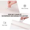Leather Desk Mat, Non-Slip PU Leather, Large Mouse Pad, Easy to Clean, Dark Gray view 3