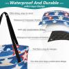 miaozhen Picnic Blanket Set, Sand-Resistant Camping Blanket, Foldable for Kids, Summer Gift, Striped Stars, 4th of July view 3