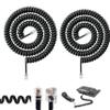 Hawfund RJ9 Telephone Cables for Landline Phones, Black, 1–3 m Uncoiled, 2-Pack view 1