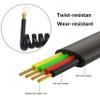 Hawfund RJ9 Telephone Cables for Landline Phones, Black, 1–3 m Uncoiled, 2-Pack view 3