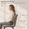 JZGORC Set of 4 Dining Chairs, Linen, Metal Legs, Green view 4