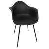 HOME DECO FACTORY 4-Piece Armchair Set, Elegant Design, Optimal Comfort, Black view 2