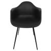 HOME DECO FACTORY 4-Piece Armchair Set, Elegant Design, Optimal Comfort, Black view 3